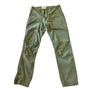 Nili Lotan Utility Pants Olive Green Zip Hem Pockets Women's Size 0